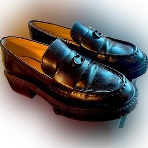 Coach Leah Loafer 7.5 B black